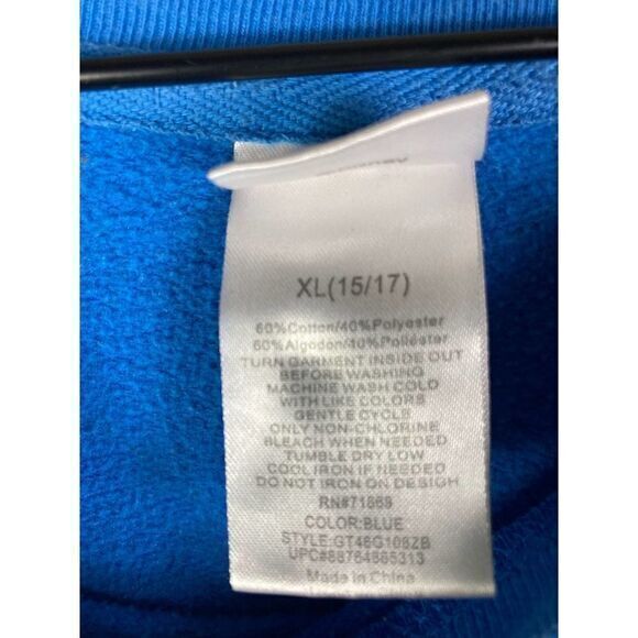 Stitch Sweatshirt Disney Size XL Juniors Junior Lilo Allover Print Graphic Blue - Picture 6 of 9